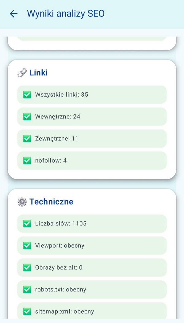 SeoCheck – analiza metadanych strony