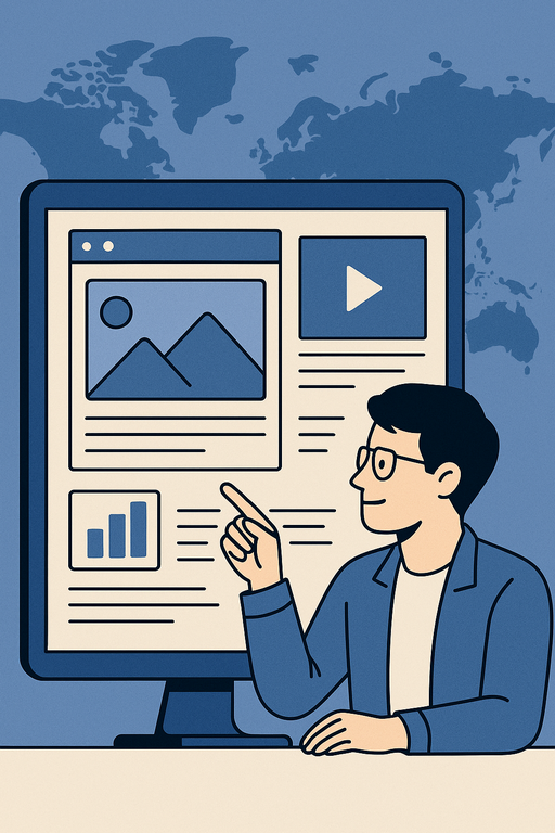 Wizualizacja nowoczesnej strony WWW